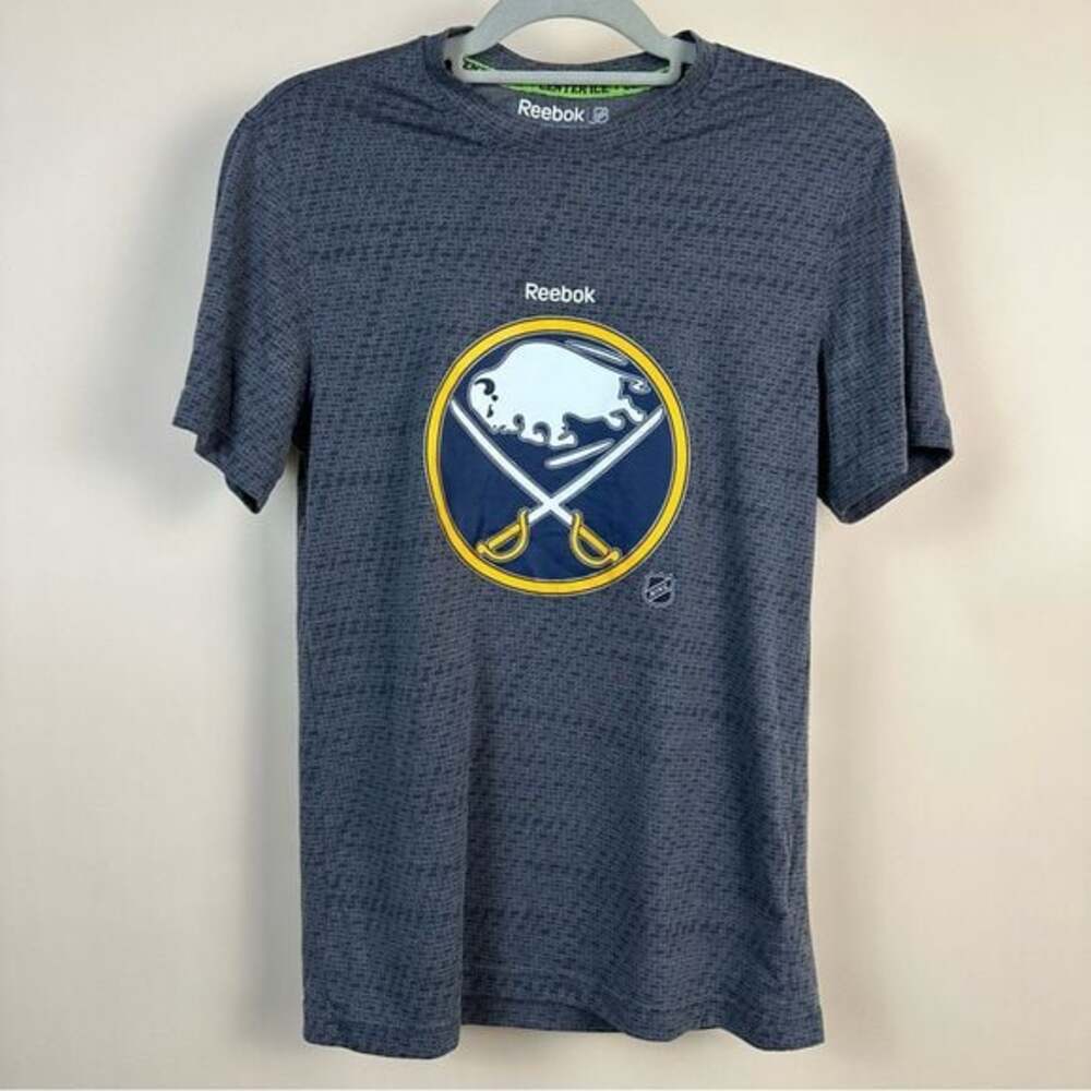 Reebok Center Ice NHL Buffalo Sabres T-Shirt, Men’s Small, grey, Speedwick